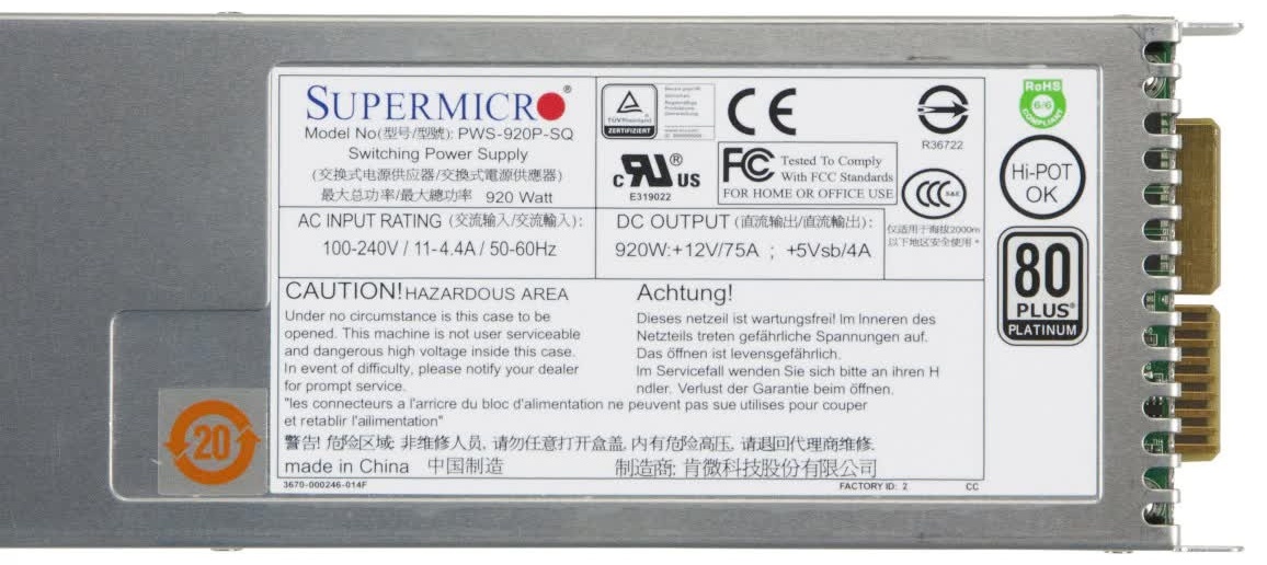 Серверный блок питания Supermicro 920W ()