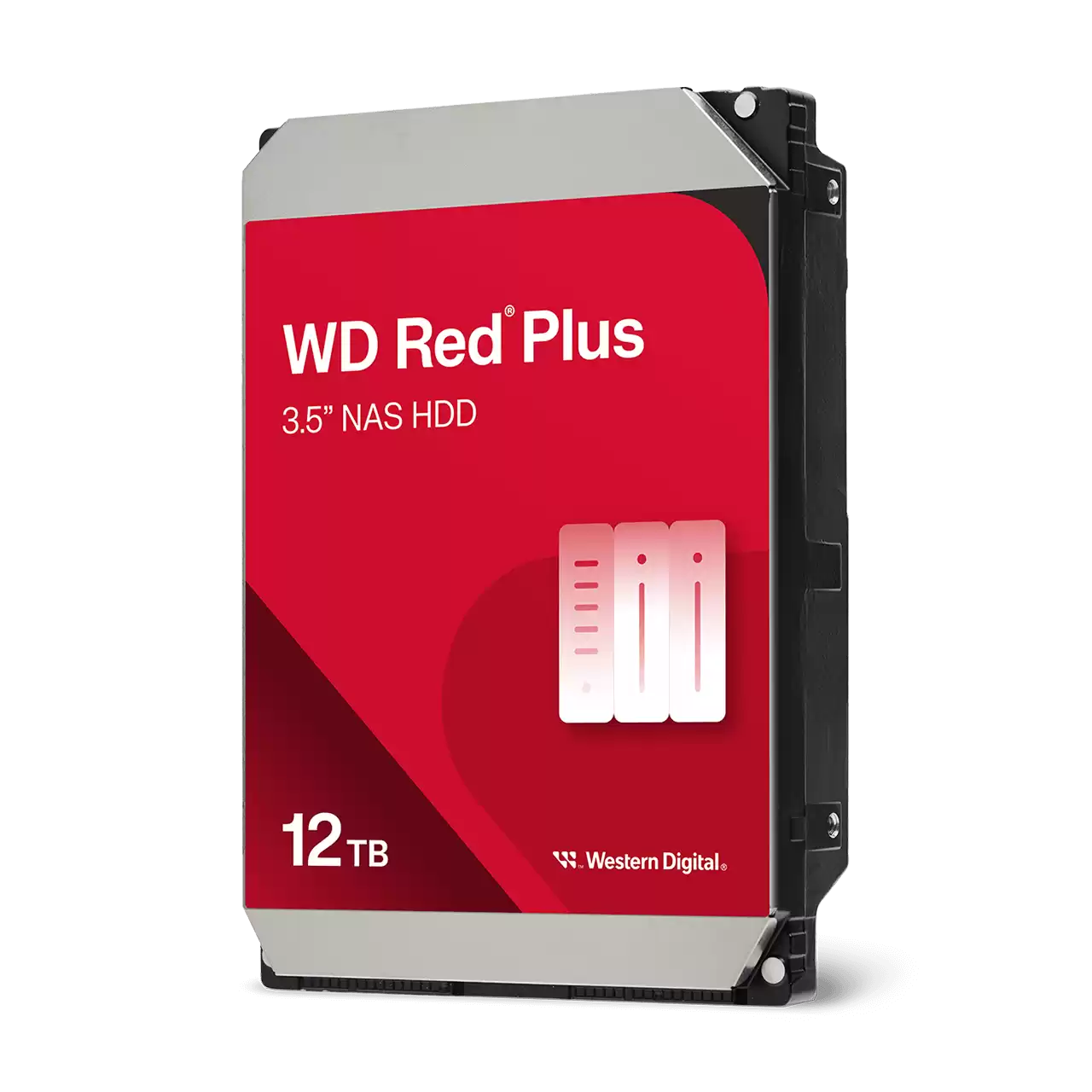 Жесткий диск HDD 12TB WD Red Plus, 3.5", 7200rpm, SATA III, 512MB (WD120EFGX)
