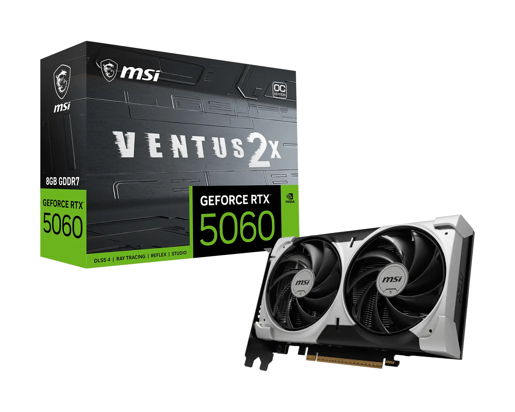 Видеокарта MSI GeForce RTX 5060 8G VENTUS 2X OC V1 (G5060-8V2CV1)