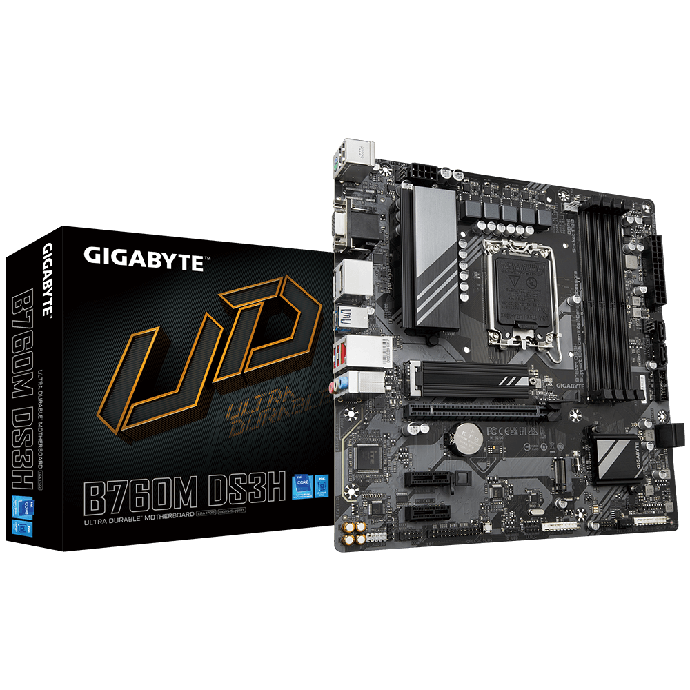Материнская плата Gigabyte B760M DS3H, iB760,1700,mATX (B760M DS3H (REV1.0)) Материнская плата Gigabyte B760M DS3H, iB760,1700,mATX (B760M DS3H (REV1.0))