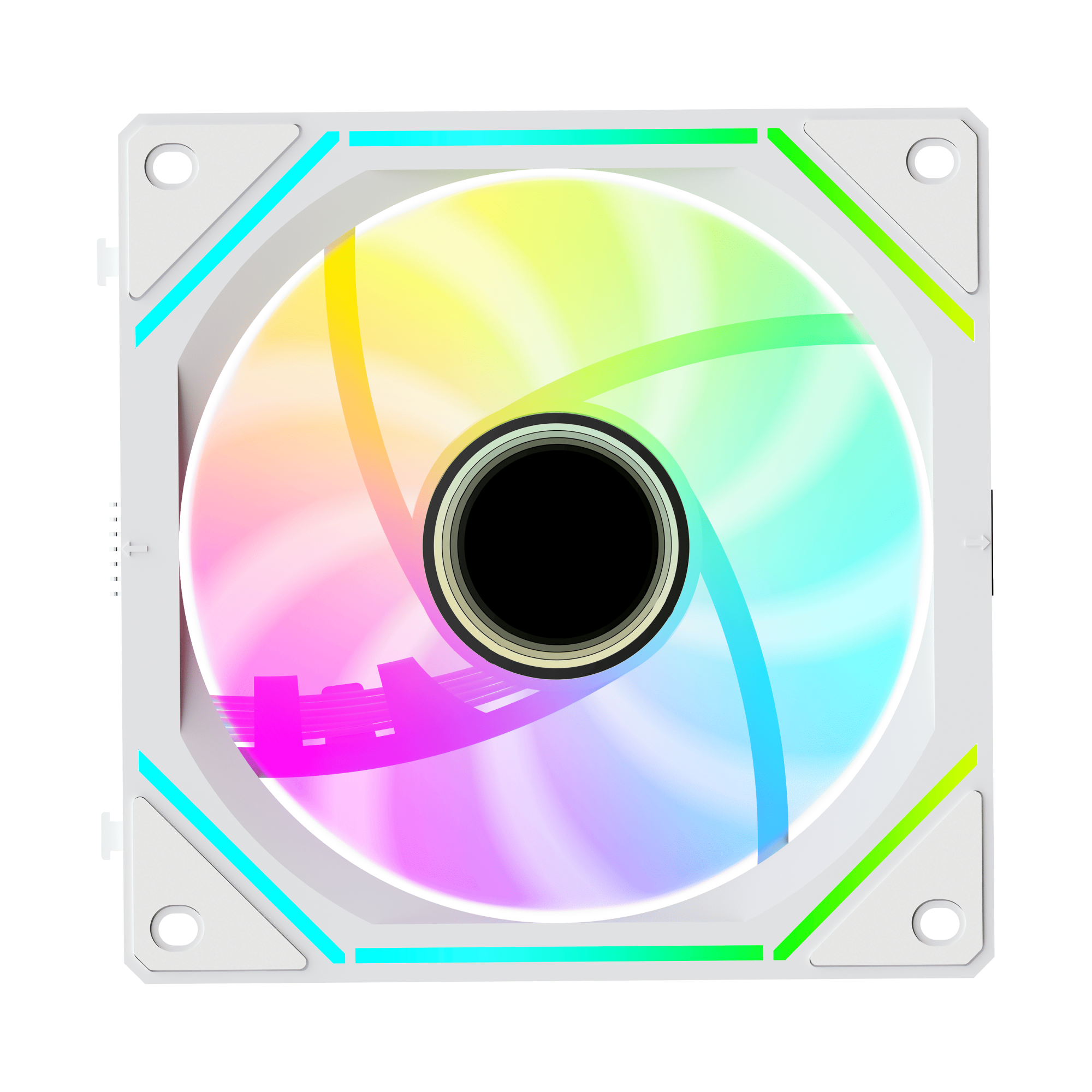 Вентилятор для корпуса Ocypus Gamma F12 UNI WH ARGB REVERSE BLADE 3-IN-1, Белый (Gamma-F12-WH3AM01U-GL)