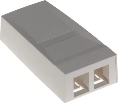 Накладная коробка MOLEX PowerCat Synergy, 2 порта, без модулей (unloaded), цвет белый (SSY-00014-02)