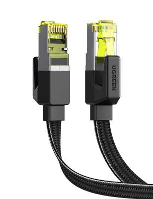 Патч-корд UGREEN 7 Cat, F/FTP,  0.5m, NW107 (11229)