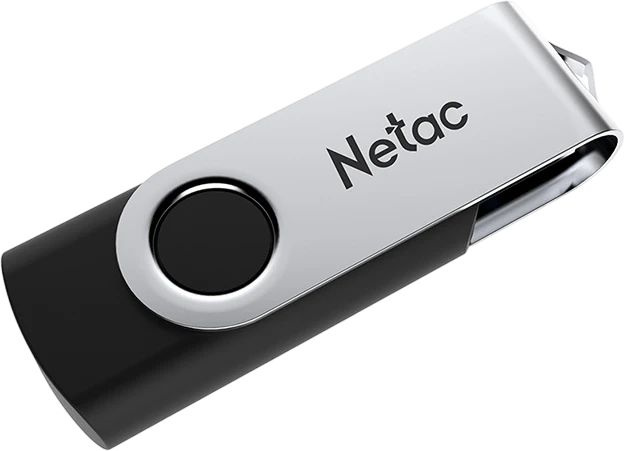 USB Флеш 32GB 3.2 Netac U505 серебристый/черный (NT03U505N-032G-32BK)