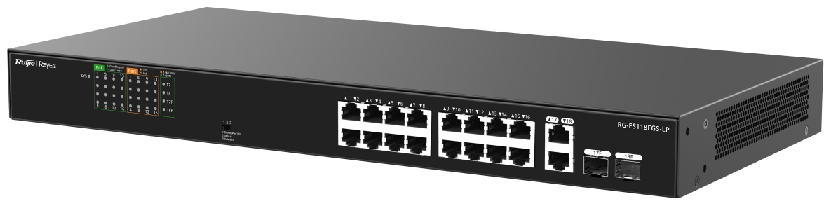Коммутатор Ruijie Reyee RG-ES118FGS-LP PoE (RG-ES118FGS-LP)