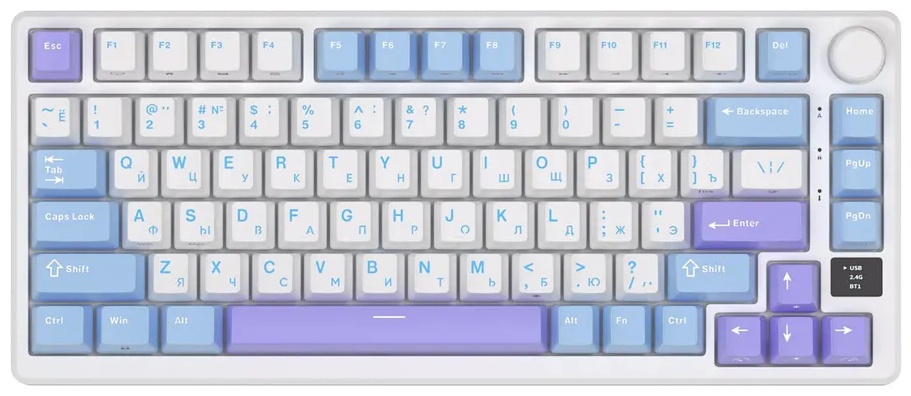 Клавиатура Royal Kludge RKM75, K Sliver switch, Taro Milk (RKM75-Taro Milk-S)