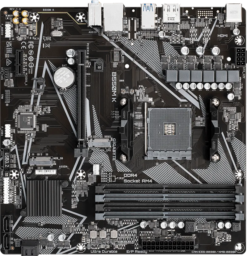 Материнская плата Gigabyte B550M K (B550M-K)