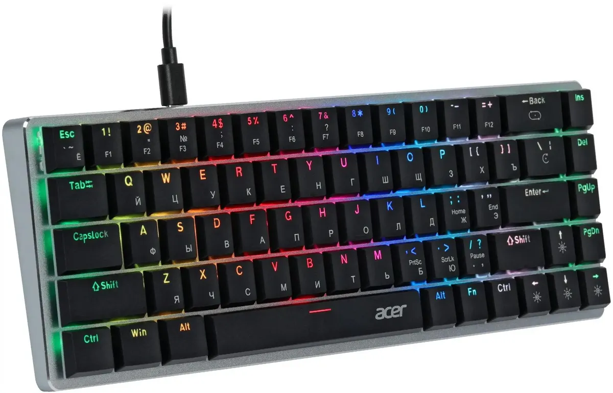 Клавиатура Acer OKW302, Silver  (ZL.KBDCC.01C)