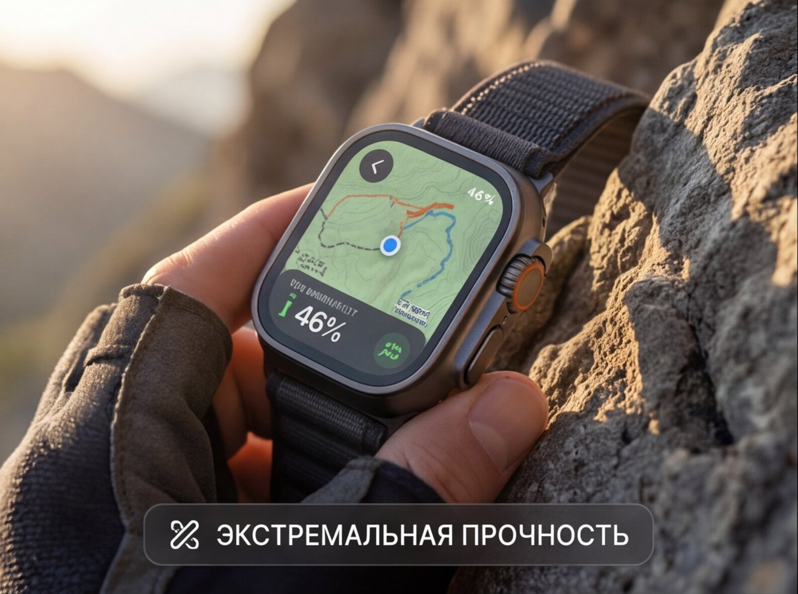 Смарт часы Apple Watch Ultra 3 GPS + Cellular 49mm Black Titanium Case with Black/Charcoal Trail Loop - M/L (MF1H4QR/A)