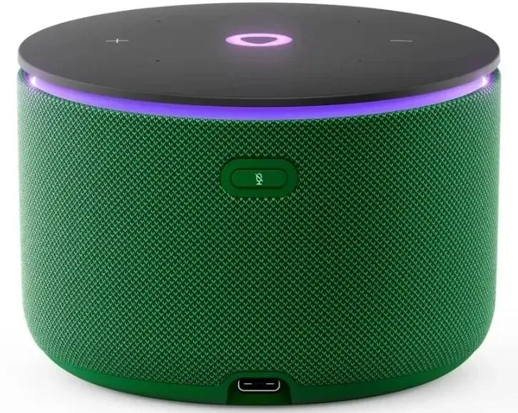 Колонки Яндекс.Станция Мини 3 Про на YaGPT, Green, 18Вт, 90Hz-16kHz, LED, Wi-Fi, Zigbee, USB-C (YNDX-00059GRN)