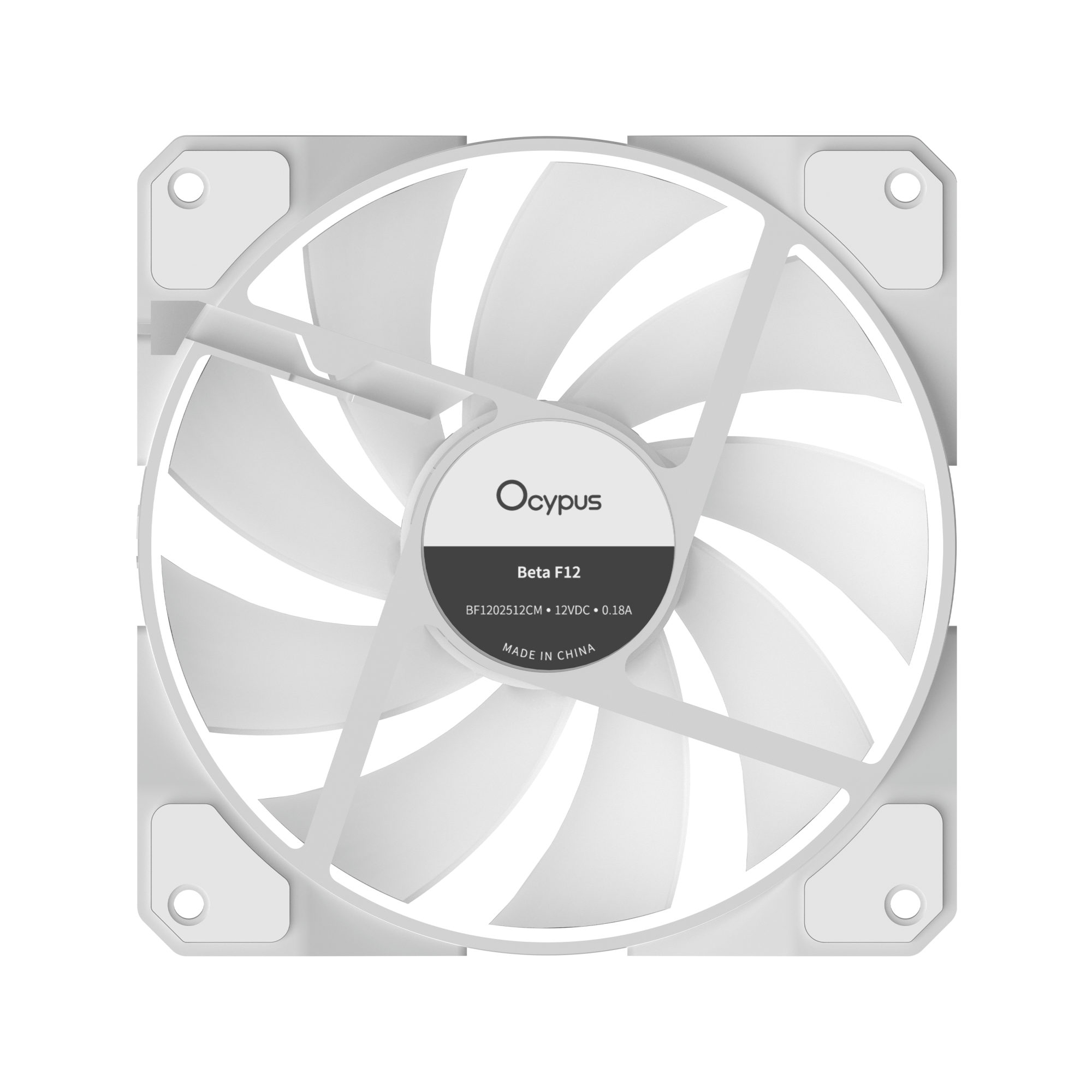 Вентилятор для корпуса Ocypus Beta F12 WH ARGB, Белый (Beta-F12-WH1AM00X-GL)