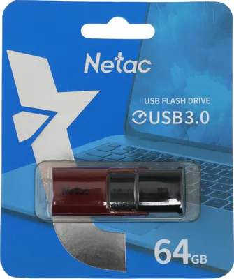 USB флеш-накопитель 64GB Netac U182 Red, USB 3.2, Red (NT03U182N-064G-32RE)