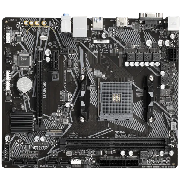 Материнская плата Gigabyte A520M K V2 (A520M K V2 1.0/A520M K V2 1.1)
