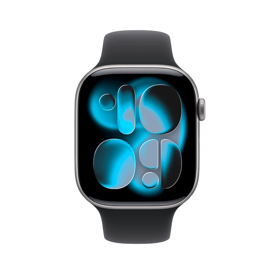 Смарт часы Apple Watch Series 11 GPS 46mm Space Grey Aluminium Case with Black Sport Band - M/L (MEV44RK/A)