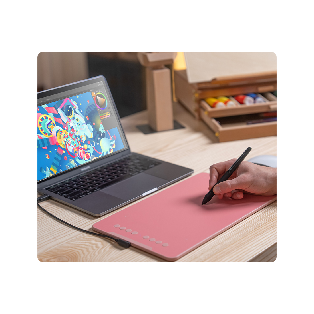 Графический планшет XP-Pen Deco 01 (V3) pink (Deco 01 (V3) pink)