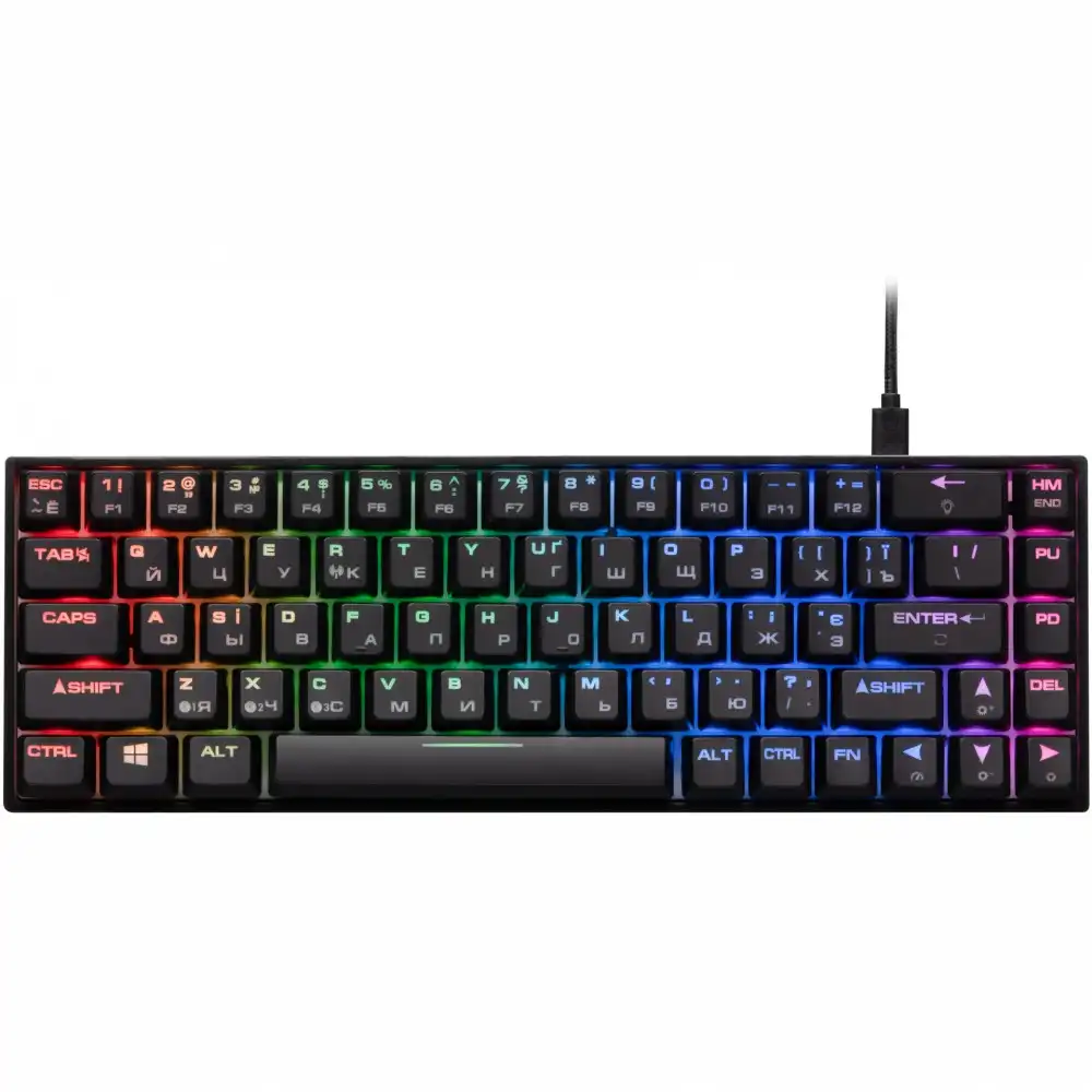 Клавиатура 2E Gaming KG380 RGB (2E-KG380UBK-BR BROWN SWITCH)