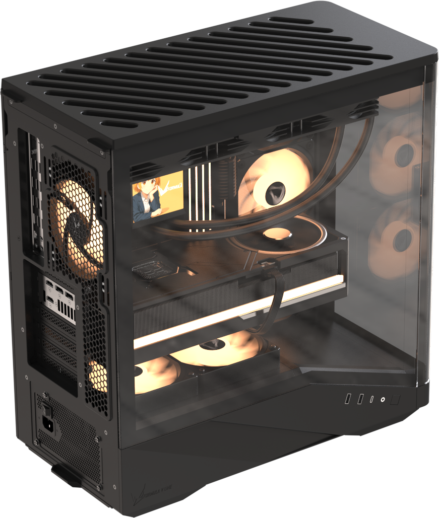 Компьютерный корпус Formula V Crystal U9 PA Black (Crystal U9 PA Black)