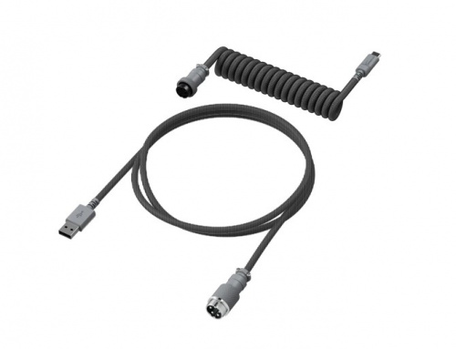 Кабель для механической клавиатуры HyperX USB-C Coiled 6J679AA черно-серый (6J679AA)
