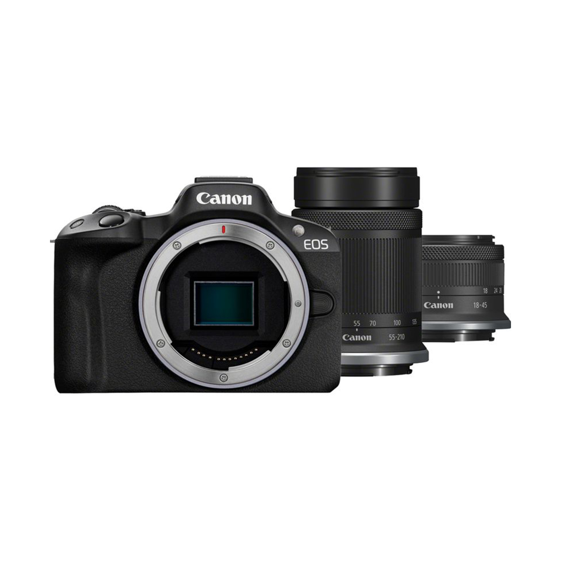 Цифровой фотоаппарат CANON EOS R50 + RF-S 18-45 mm IS STM + RF-S 55-210 mm IS STM Black (5811C034)