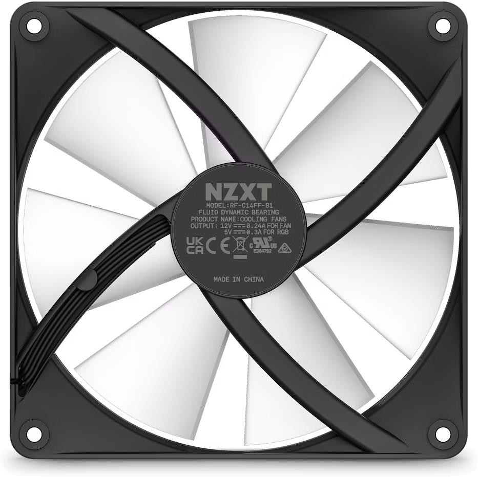 Кулер для компьютерного корпуса NZXT F140 RGB Core Black (RF-C14SF-B1)