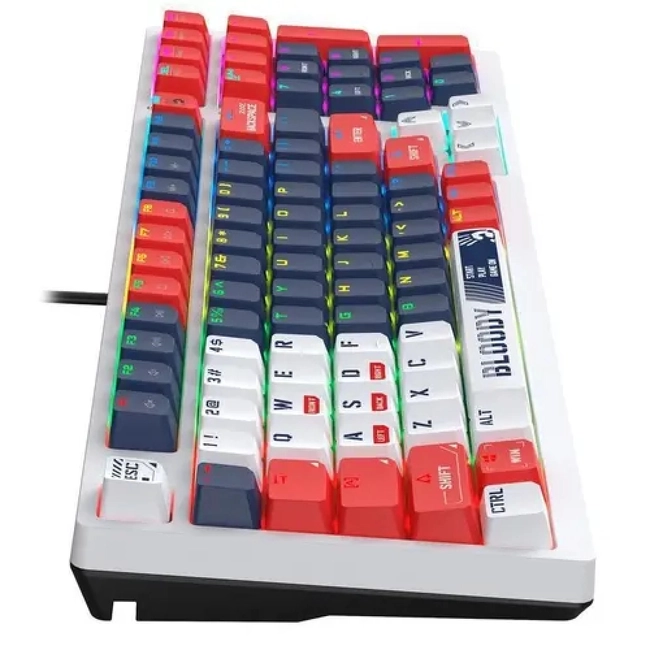 Клавиатура A4Tech Bloody S98 Sports, Navy, Multimedia, Gaming, BLMS Red USB (S98/SPORTS NAVY/RED)
