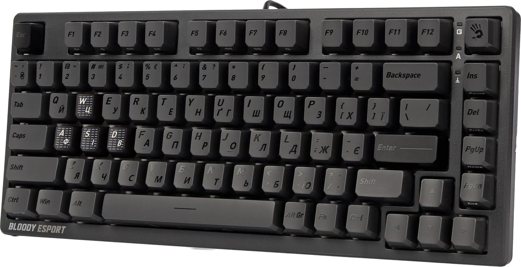 Клавиатура A4Tech Bloody MS76, MS Magnetic Switch - Iron Grey (MS76 IRON GREY)