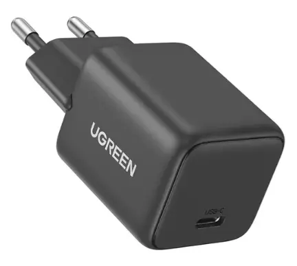 Зарядное устройство на 1xUSB C, 20W, QC4.0/PD3.0, Gan X, серый, X512 (55528)
