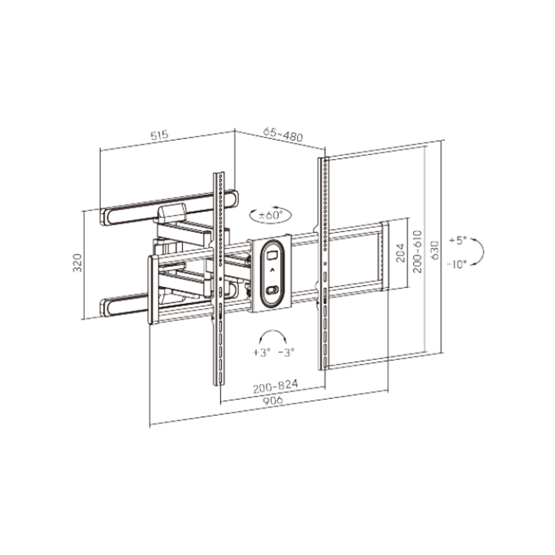 Кронштейн XG FMW-50100 для ТВ и мониторов 50"- 100" (FMW-50100)