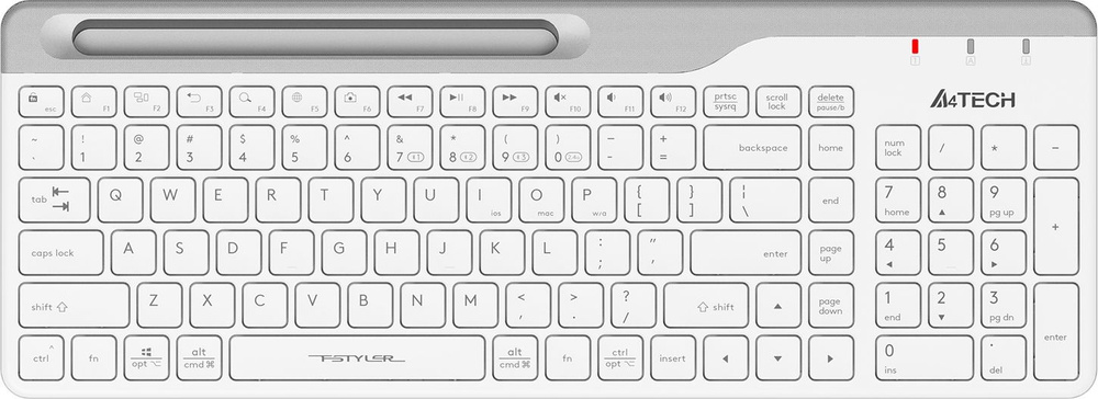 Клавиатура A4Tech Fstyler FBK25, Multimedia, White, USB (FBK25/WHITE)
