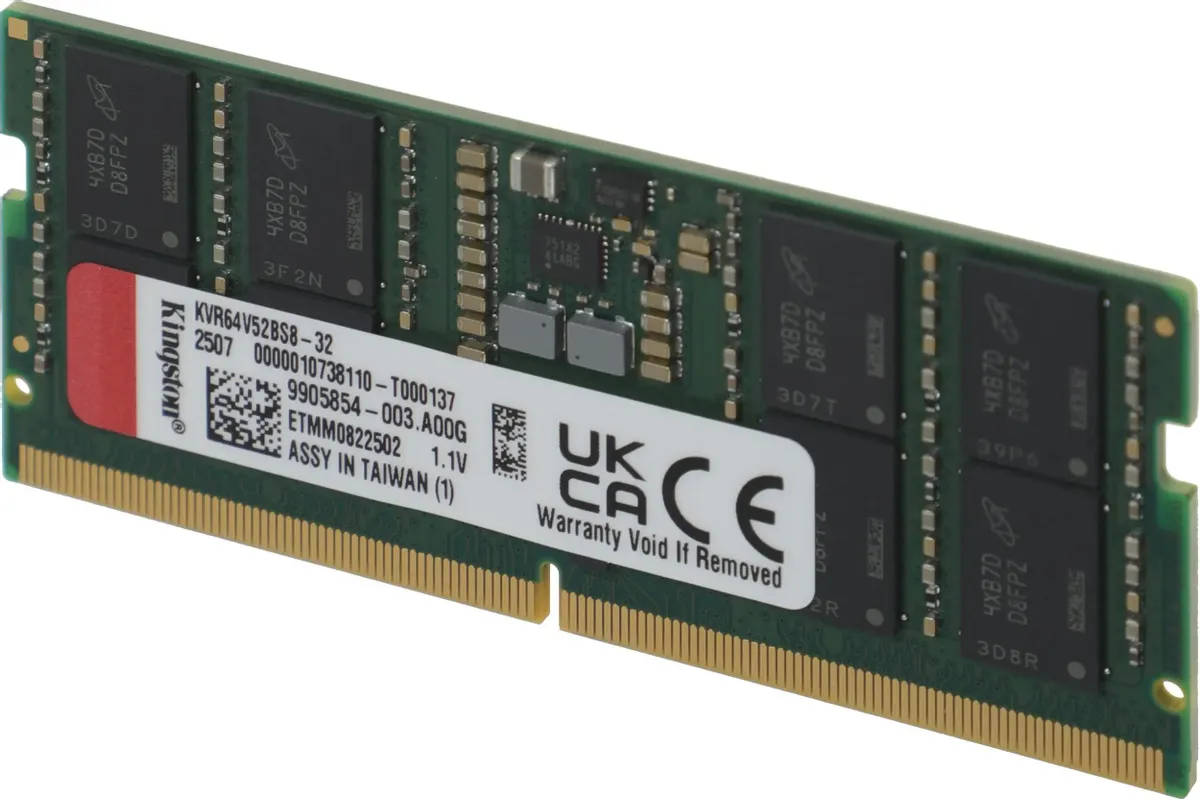 Оперативная память для ноутбука SO-DIMM Kingston Valueram DDR5 32GB 6400MT/s (KVR64V52BS8-32)