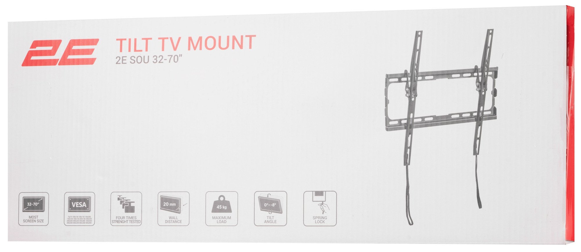 Кронштейн для ТВ 2E Sou, 32"-70", до 45 кг (2E2GEN3270TILT)