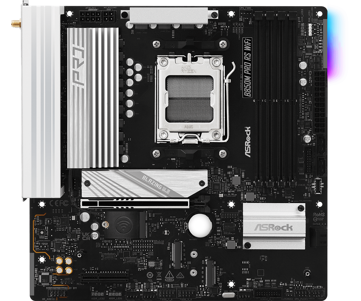  Материнская плата ASRock B850M PRO RS WIFI (90-MXBR70-A0UAYZ)