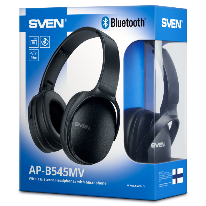 Bluetooth гарнитура SVEN AP-B545MV, Black (SV-019464)