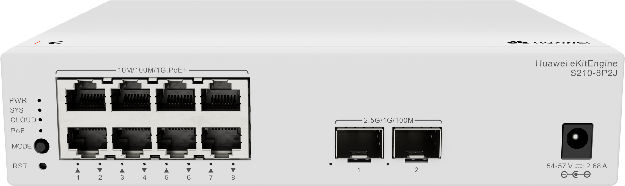 Коммутатор Huawei S210-8P2J PoE  (98012922)