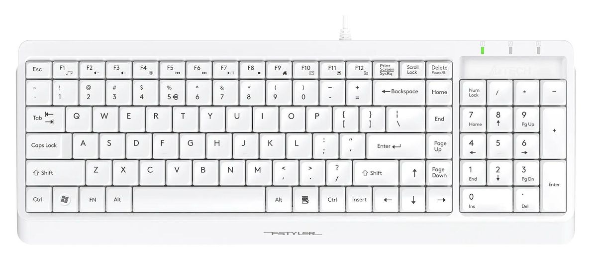 Клавиатура+мышь A4tech Fstyler F1512S-White Fstyler USB (F1512S-White Fstyler)