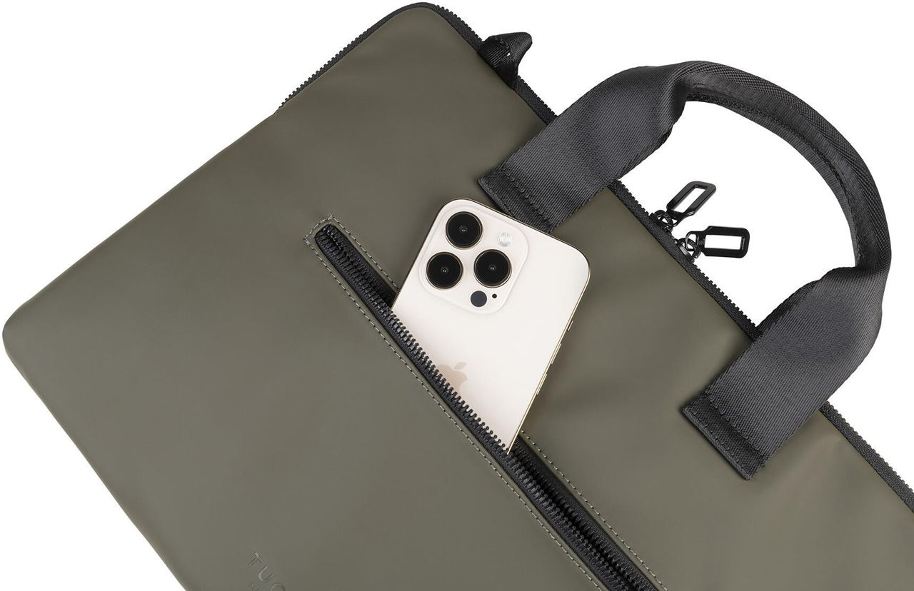 Сумка для ноутбука Tucano Gommo Super Slim Bag 14, Military Green (BSGOM1314-VM)
