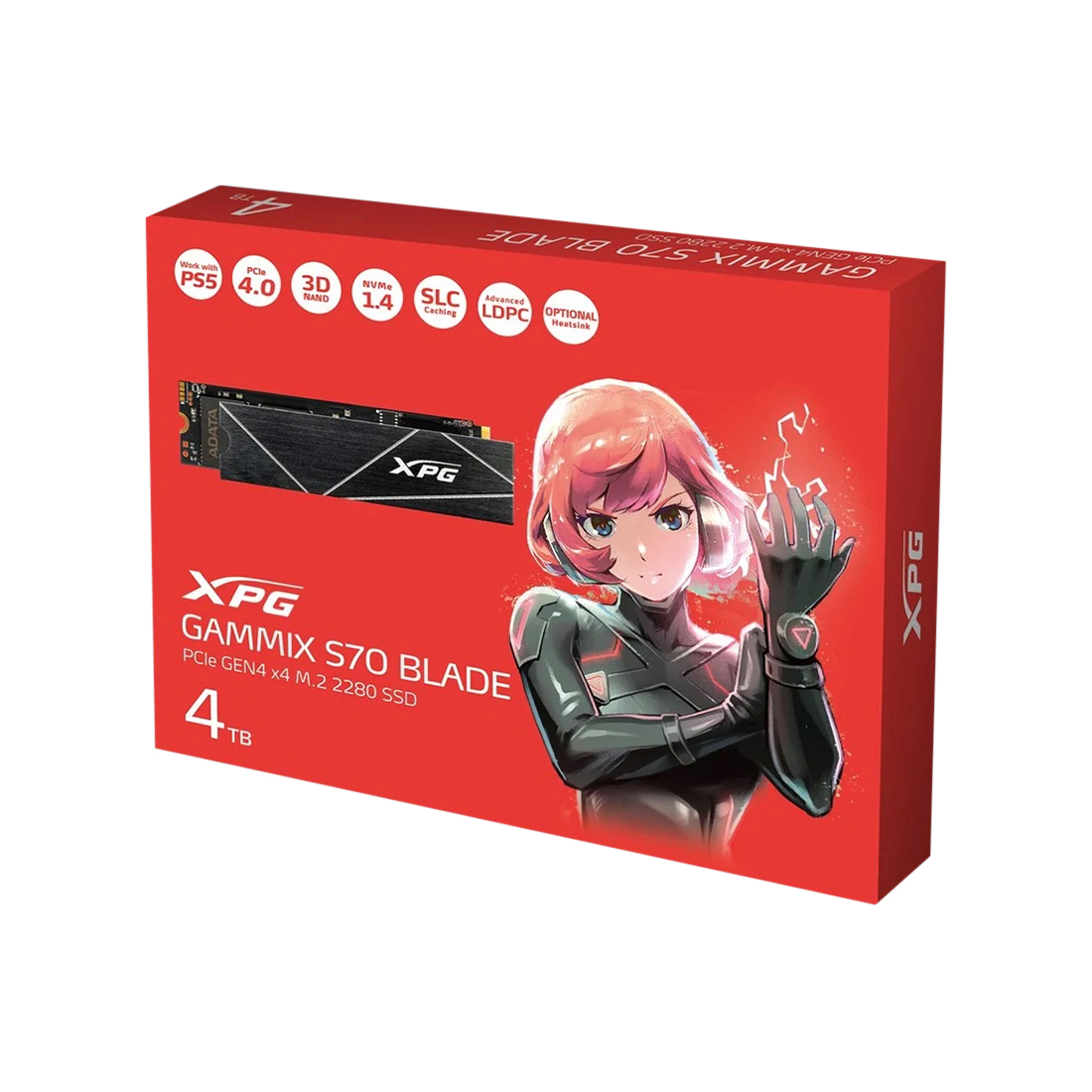 Твердотельный накопитель SSD ADATA XPG GAMMIX S70 BLADE 4 ТБ M.2 (AGAMMIXS70B-4T-CS)