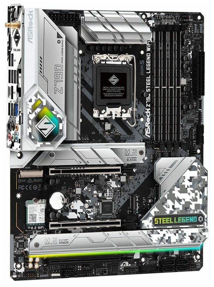 Материнская плата ASRock Z790 STEEL LEGEND WIFI LGA1700 HDMI DP ATX (Z790 STEEL LEGEND WIFI) Материнская плата ASRock Z790 STEEL LEGEND WIFI LGA1700 HDMI DP ATX (Z790 STEEL LEGEND WIFI)