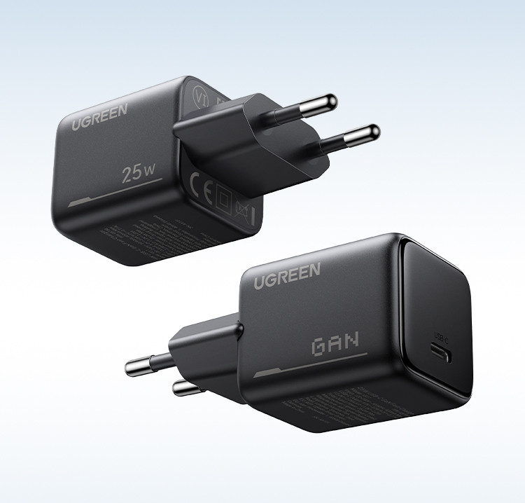 Зарядное устройство на 1C, 25W, QC4.0/PD3.0, Gan N, + кабель 60W, 1m X517 (75103) UGREEN
