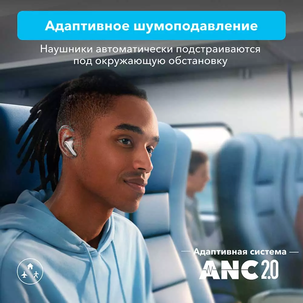 Наушники Soundcore Liberty 4 NC Light Blue (A3947-LBLU)