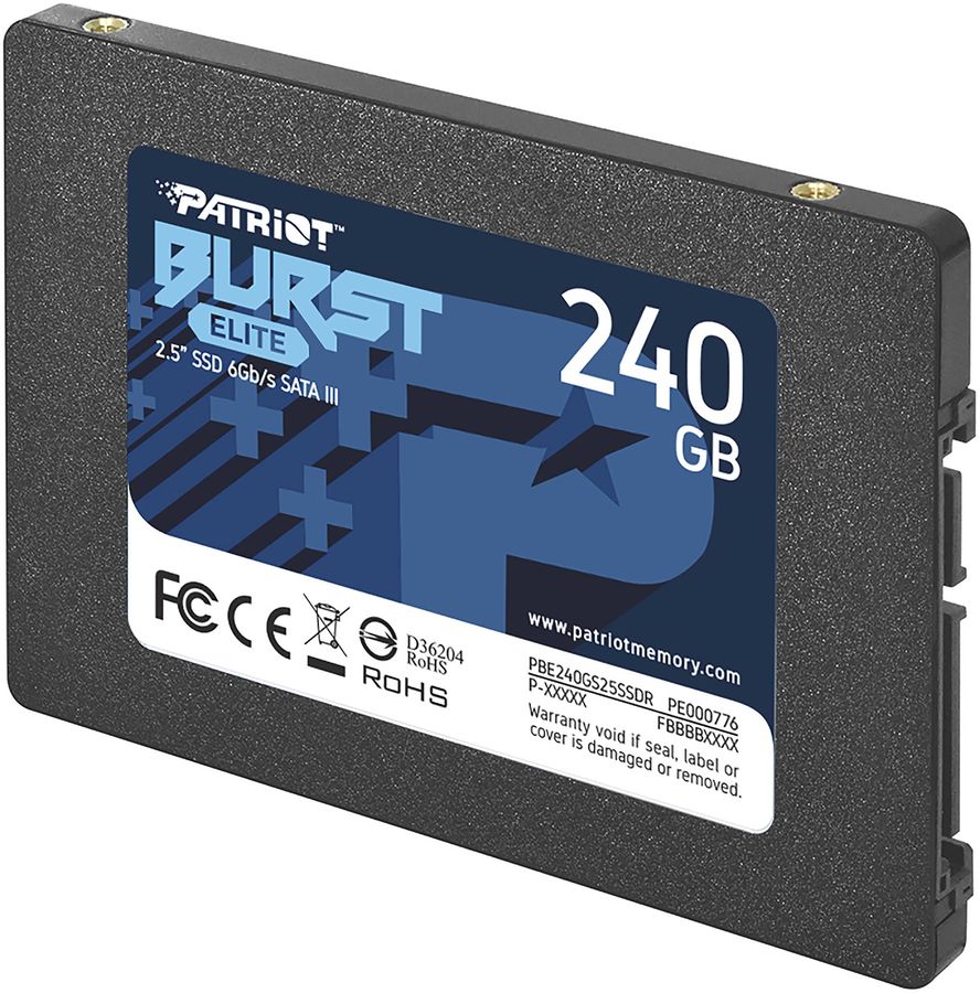 Твердотельный накопитель SSD 2.5" SATA III Patriot  240GB BURST ELITE 450/320 PBE240GS25SSDR (PBE240GS25SSDR)