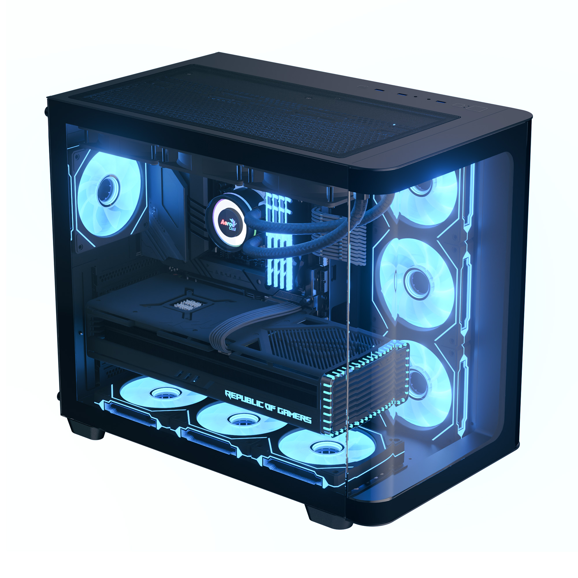 Корпус AeroCool P500C (P500C-G-BK-V1)