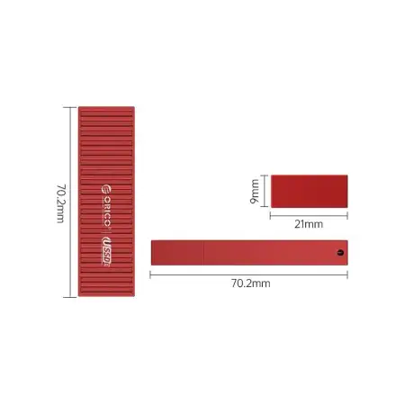 USB-накопитель, ORICO, 32Gb, USB-A (ORICO-U3S-J-32G-RD-BP)