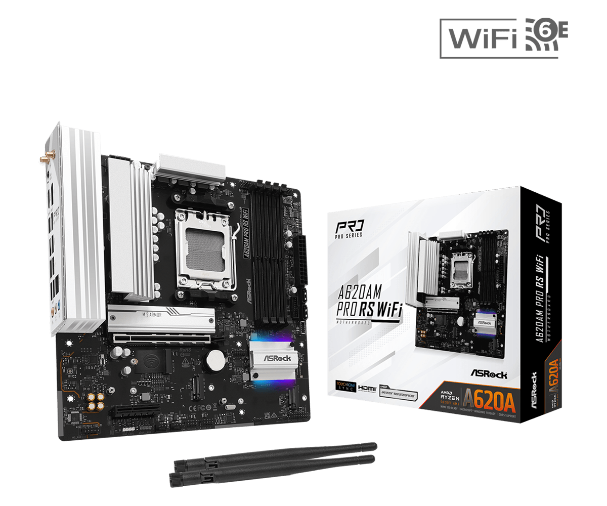 Материнская плата ASRock A620AM PRO RS WIFI (A620AM PRO RS WIFI)