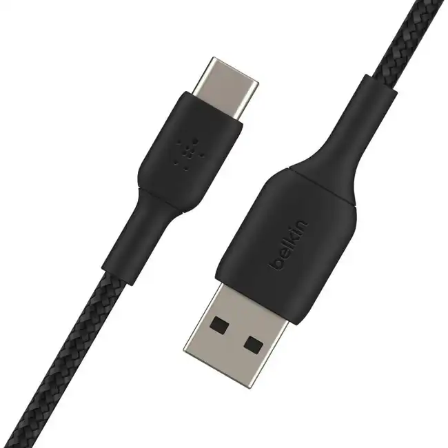 Кабель интерфейсный Belkin BRAIDED black (1m) (CAB002BT1MBK)