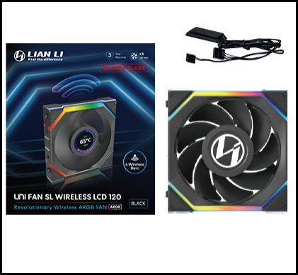 Вентилятор для корпуса Lian Li UNI FAN SL WIRELESS LCD 120 Reverse Blade 120mm (G99.12RSLLCD1W1B.00)
