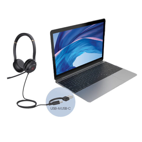 Гарнитура Yealink UH37 Dual UC, USB-C/A (UH37 Dual UC USB-C/A)