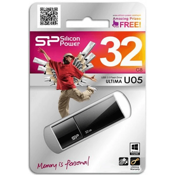 Флэш-накопитель Silicon Power Ultima U05 64GB, Black (SP064GBUF2U05V1K)