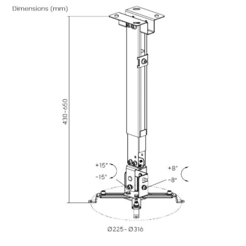 Крепление "паук" потолочное для проектора Eco Estelar PRB-2G (PRB-2G ECO ESTELAR)