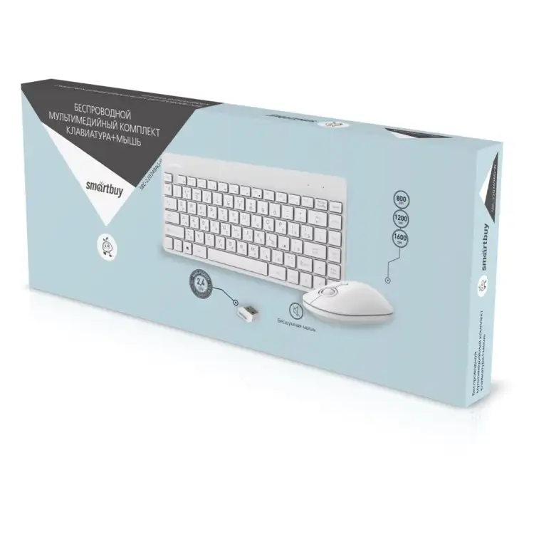 Клавиатура + мышь беспроводная SmartBuy 220349AG (SBC-220349AG-W)
